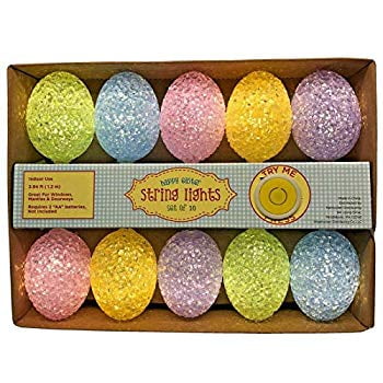 operated easter battery lights string jelly eggs decoration multi spring