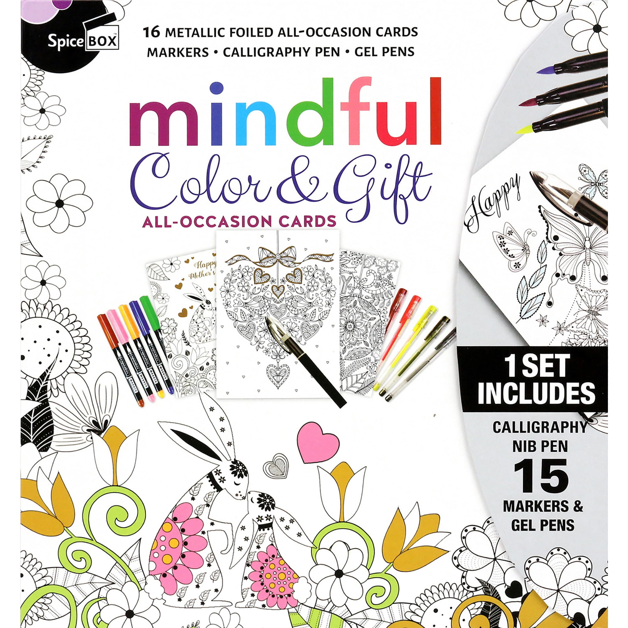 SpiceBox Sketch Plus: Mindful Color and Gift All-Occasion Cards
