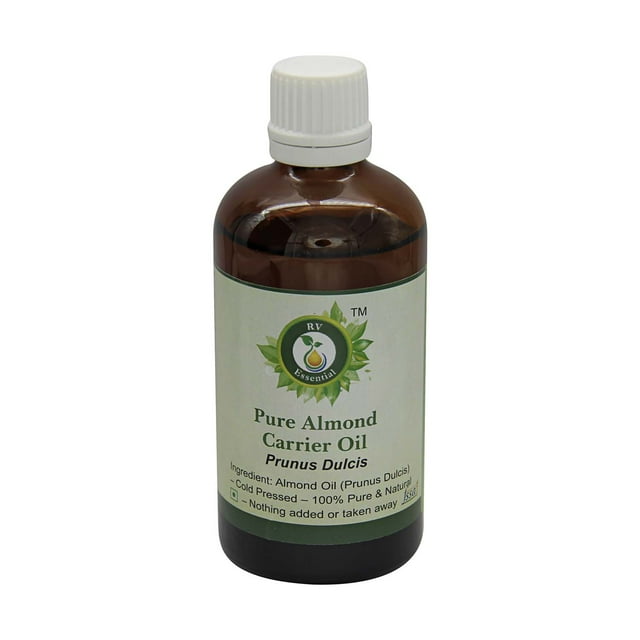 Almond Oil Prunus Dulcis For Skin Pure Almond Oil For Body For Hair For Massage For Face For Cooking Pure Natural Cold Pressed 30ml 1.01oz By R V Essential