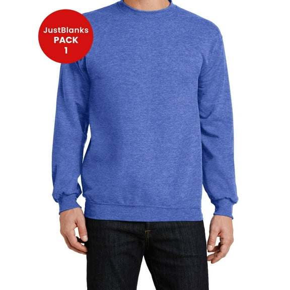 JustBlanks Core Fleece Crewneck Sweatshirt Air jet yarn for softness Cozy sweats in our core weight