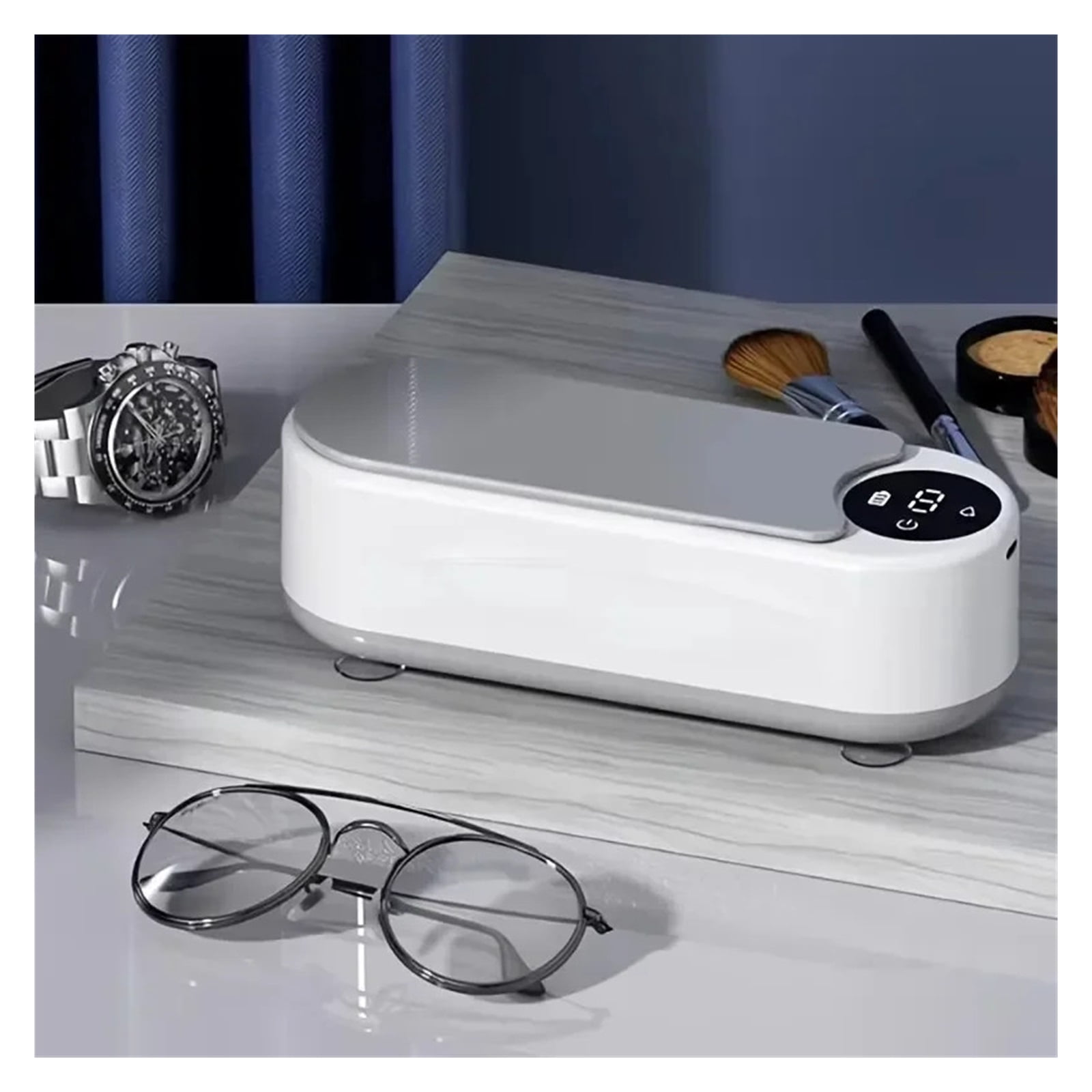 Multifunctional USB Charging Eyeglass Cleaner - 360° Ultrasonic Stereo Cleaning, Deep Cleans Glasses, Jewelry, Makeup Brushes