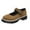 Brown, variant on Women's Loafers,Mid Heel Pumps Flat Toe Chunky Heel Thick-Soled Dress Shoes Khaki