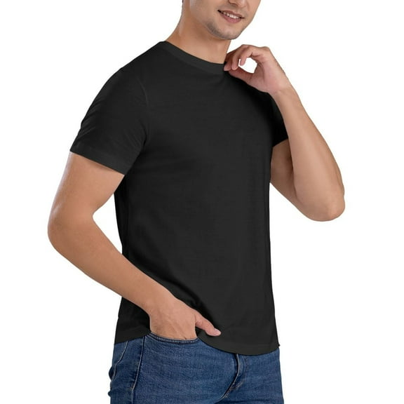 Men's Solid Color T-Shirt Summer Basic Short Sleeve Top