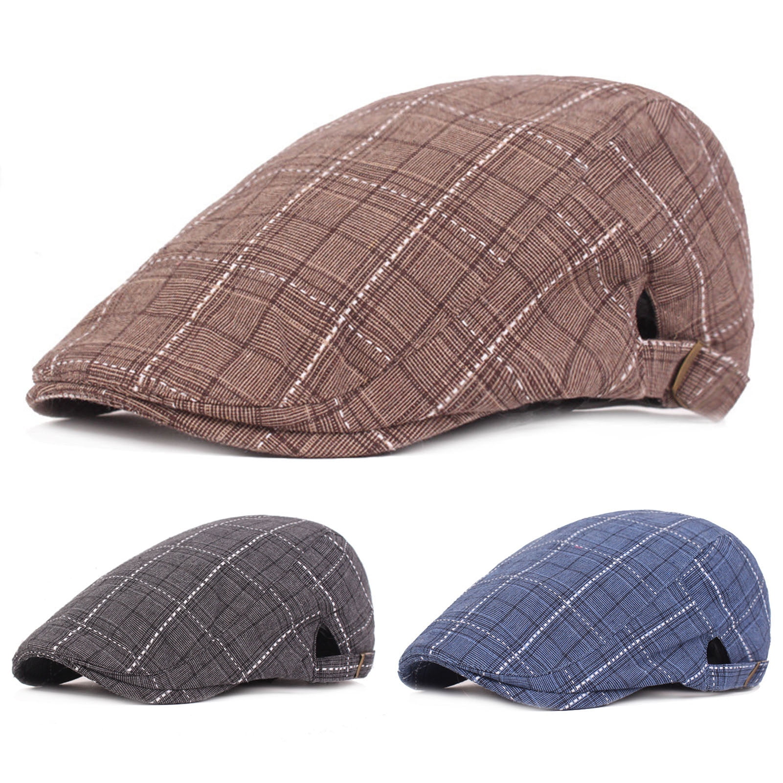 Walbest Men Vintage Western Newsboy Cap High Quality British Style Casual Beret Hat Walmart Com