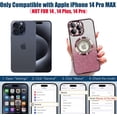 thumbnail image 2 of Funda magnética con purpurina para iPhone 14 Pro Max, compatible con MagSafe, protección total, delgada, a prueba de golpes y arañazos, con protector de lente de cámara y red antipolvo para mujer, 2 of 7
