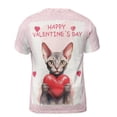 thumbnail image 2 of Happy Valentine's Day Sphynx Brings Love Heart All Over Print 3D Shirt Unisex Merch Cat Lover Kitten Owner Gifts Idea - 02028, 2 of 6