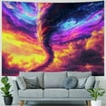thumbnail image 4 of BCIIG Tornado Clouds Psychedelic Tapestry Wall Hanging Unique Style 50x40inch, 4 of 6