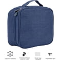 thumbnail image 3 of Organizador Electrónico de Viaje, Bolsa de Almacenamiento Multifuncional con Compartimentos Ajustables, Transporte Portátil para Cargador Cable, Mouse, Auriculares, Power Bank, Azul Marino, 3 of 4
