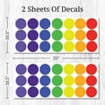 thumbnail image 7 of Decalcomania 42 Pieces 3" Polka Dots Wall Sticker Circle Wall Decal for Kids Bedroom, Classroom, Playroom Decor - Removable Vinyl Wall Stickers Dots 7 Primary Colors, 7 of 7