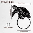 thumbnail image 2 of Sea Turtle Metal Towel Ring Summer Hand Towel Holder Ocean Animal Towel Rack Wall Mounted Bath Towel Ring Black Art Towel Holder for Kitchen Home Hanging Gifts Decoration Colorful, 2 of 9