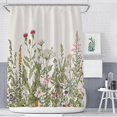 thumbnail image 3 of Cortinas de ducha antibacterianas a prueba de moho, tela de poliéster para cortina de baño lavable con 12 anillos para cortina de ducha 180cm 180cm, 3 of 5