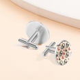 thumbnail image 7 of PhooArto Men's Classic Stainless Steel, Love Heart Skull Cufflinks Business Wedding Shirts, Silver, 7 of 7