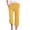 Yellow, variant on fartey Capri Pants for Women Cotton Linen Drawstring Pockets Elastic Waist Relaxed Pants Breathable Solid Color Lounge Beach Pants, S-5XL