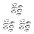 thumbnail image 1 of Minnieouse 6 piezas de acero inoxidable resistente al desgaste antiestrés anillos de ansiedad resistente a la corrupción forma de fase Type1 NO1, 1 of 6