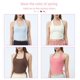 thumbnail image 3 of Chaleco deportivo de yoga sin espalda para primavera y verano, con cordón para mujer, con almohadilla para el pecho y cuello, para correr, 3 of 5