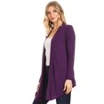 thumbnail image 3 of MOA Collection Women's Plus Solid Basic Open Draped Front Long Sleeve Relaxed Cardigan Sweater, 3 of 5