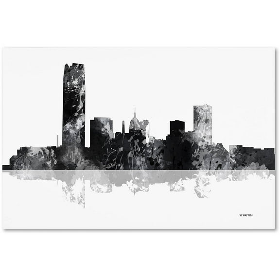 Trademark Fine Art "Oklahoma City Oklahoma Skyline BG-1" Canvas Art by Marlene Watson