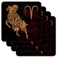 thumbnail image 1 of Aries Zodiac Sign Horoscope in Space Low Profile Novelty Cork Coaster Set, 1 of 3