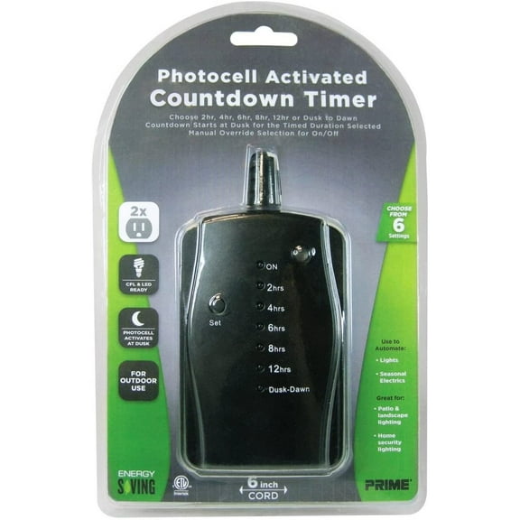 Prime Wire & Cable TNOLED02 2-Outlet LED Countdown Pigtail