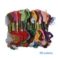thumbnail image 2 of 100 colored 50 colored 24 colored Embroidery colored Cross needle line Durable Thread Cotton Cross Needle Line Craft Sewing Floss Kit, 2 of 9