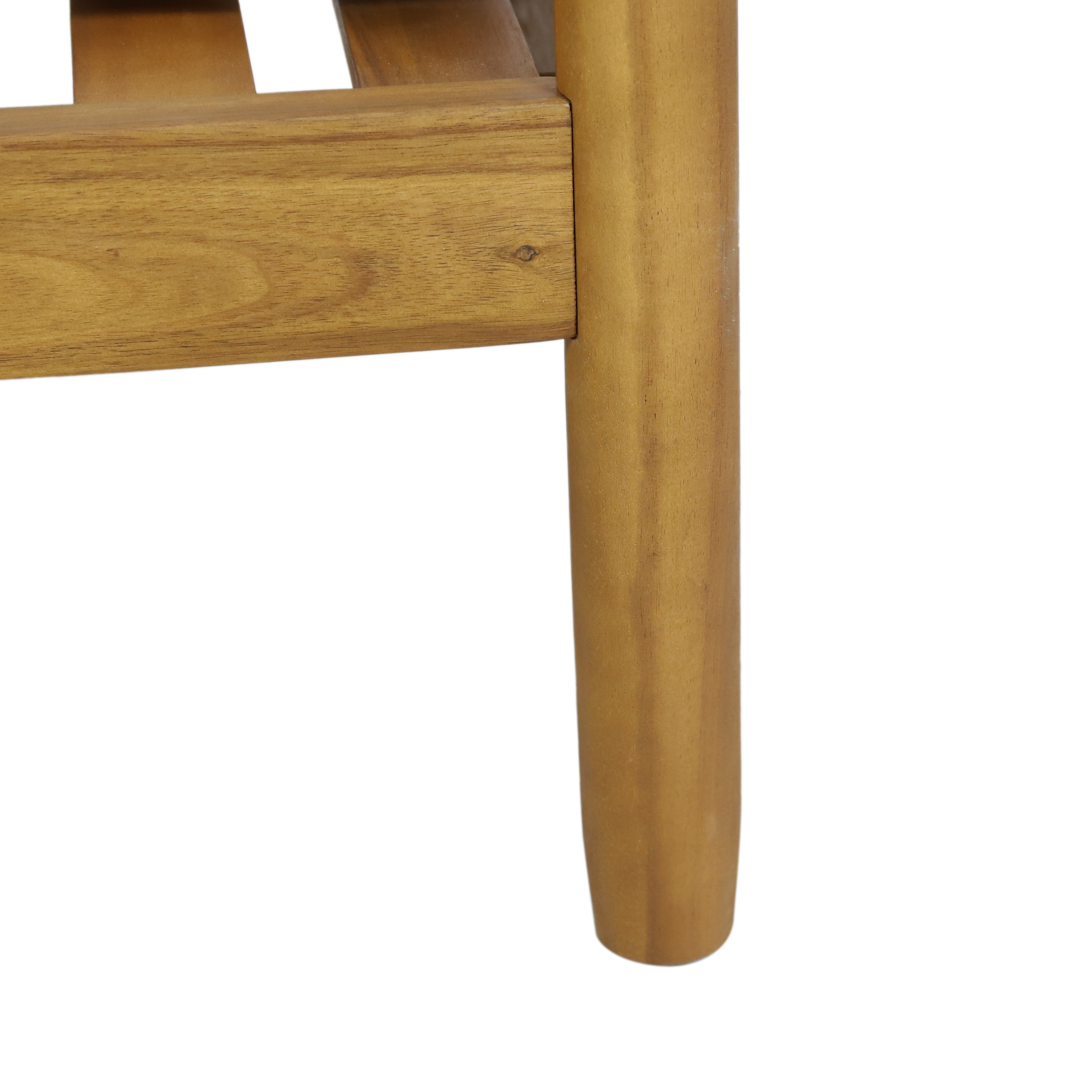 Arimo Acacia Wood Outdoor Club Chair with Cushions, Teak and Cream