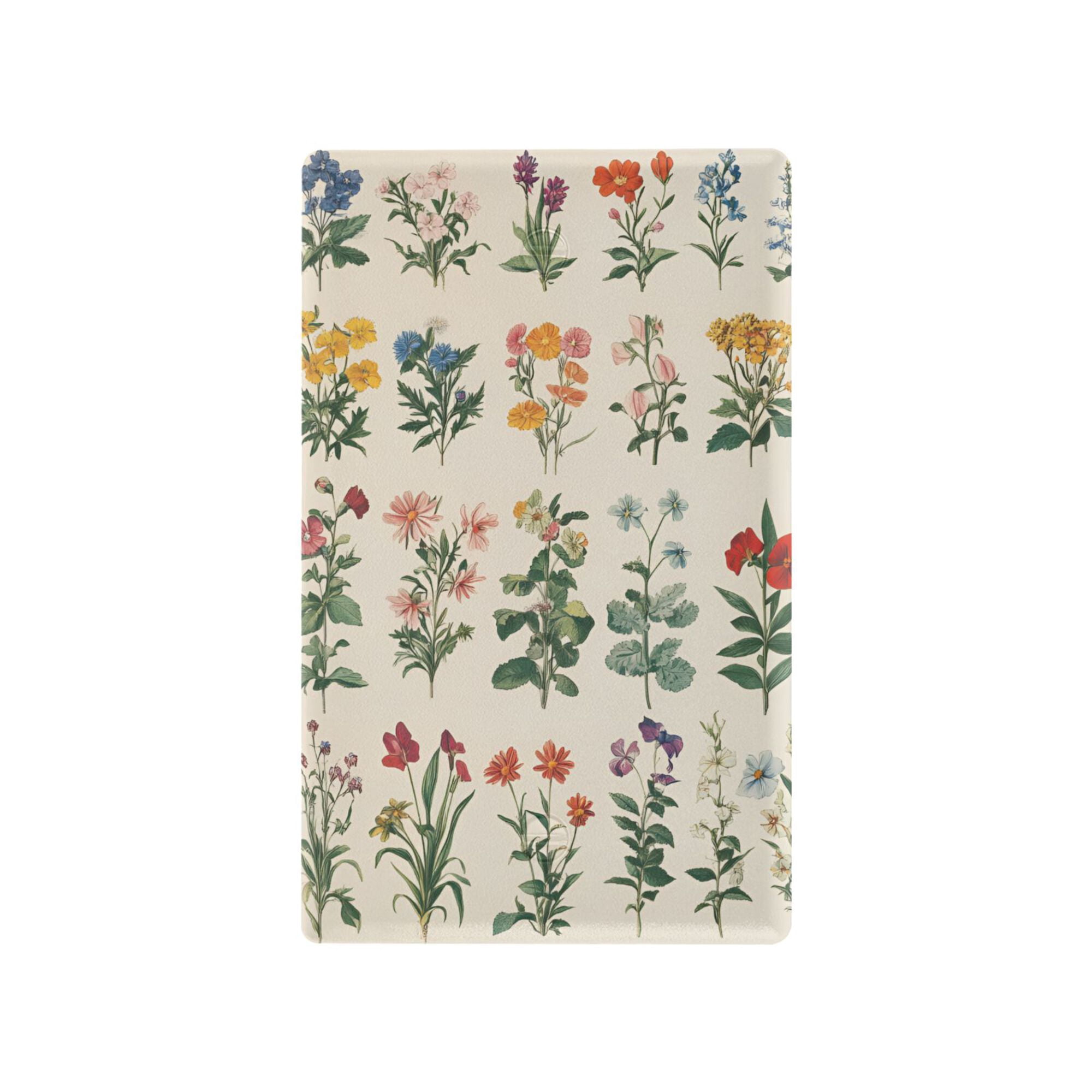Yayeee Blank Wall Plate Cover 1-Gang 4.5"x2.7" Home Unused Decorative Outlet, Red Floral