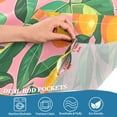 thumbnail image 3 of Yayeee Kitchen Curtains Tier Pair Light Filtering 27"x36" Rod Pocket Short Cafe Window Panel, Pink Oranges, 3 of 7