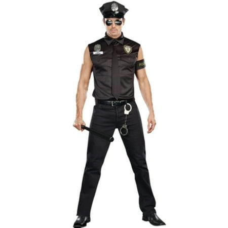Dreamgirl Mens Black Dirty Cop Officer Ed Banger Costume