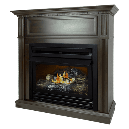 

Pleasant Hearth 42 in. Propane (LP) Intermediate Freestanding Tobacco Vent Free Fireplace 27 500 BTU
