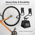 thumbnail image 3 of Slatwall Bike Hooks, Heavy Duty Bicycle Hangr with PVC Coating, Wall Mount Vertical Bicycle Storage Rack - 2 Pack, 3 of 6