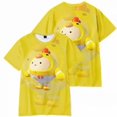 thumbnail image 1 of T-shirts Mode Garçons Filles Enfants Impression Dessin Animé Fête des Ufs Manches Courtes, 1 of 2