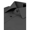 thumbnail image 4 of Omega Italy Men's Long Sleeve Dress Shirt Solid Color Regular Fit 25 Colors, 4 of 5