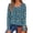 1 Blue Floral, variant on Womens Tops Dressy Casual Pleated Blouses V Neck Long Sleeve Shirts Fall Tunic Tops