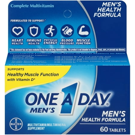 One A Day Men's Multivitamin, Supplement with Vitamins A, C, E, B1, B2, B6, B12, Calcium and Vitamin D, 60 (Best Men's One A Day Multivitamin)