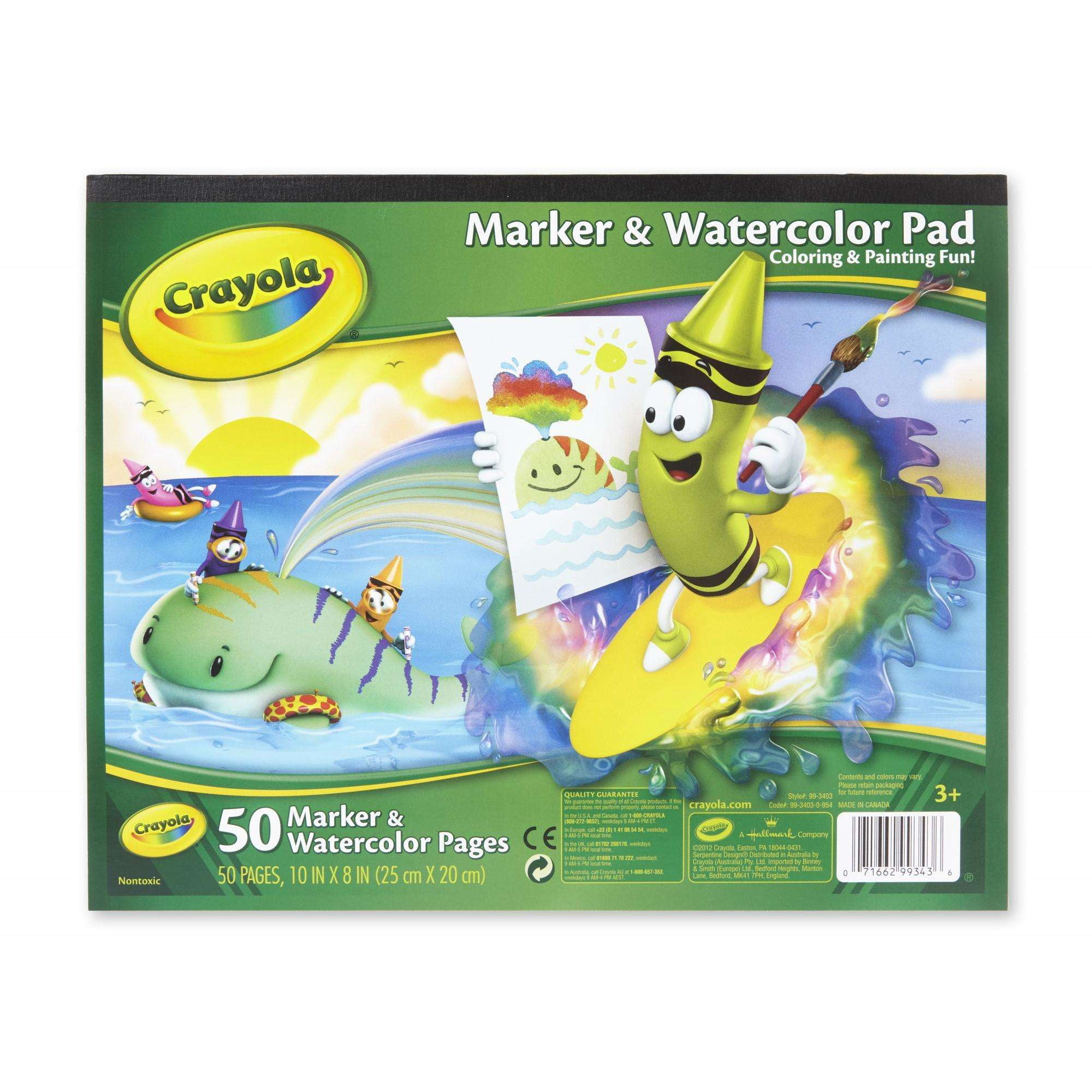 Crayola Marker & Watercolor Paper Pad, 50 Sheets Heaveywright Paper