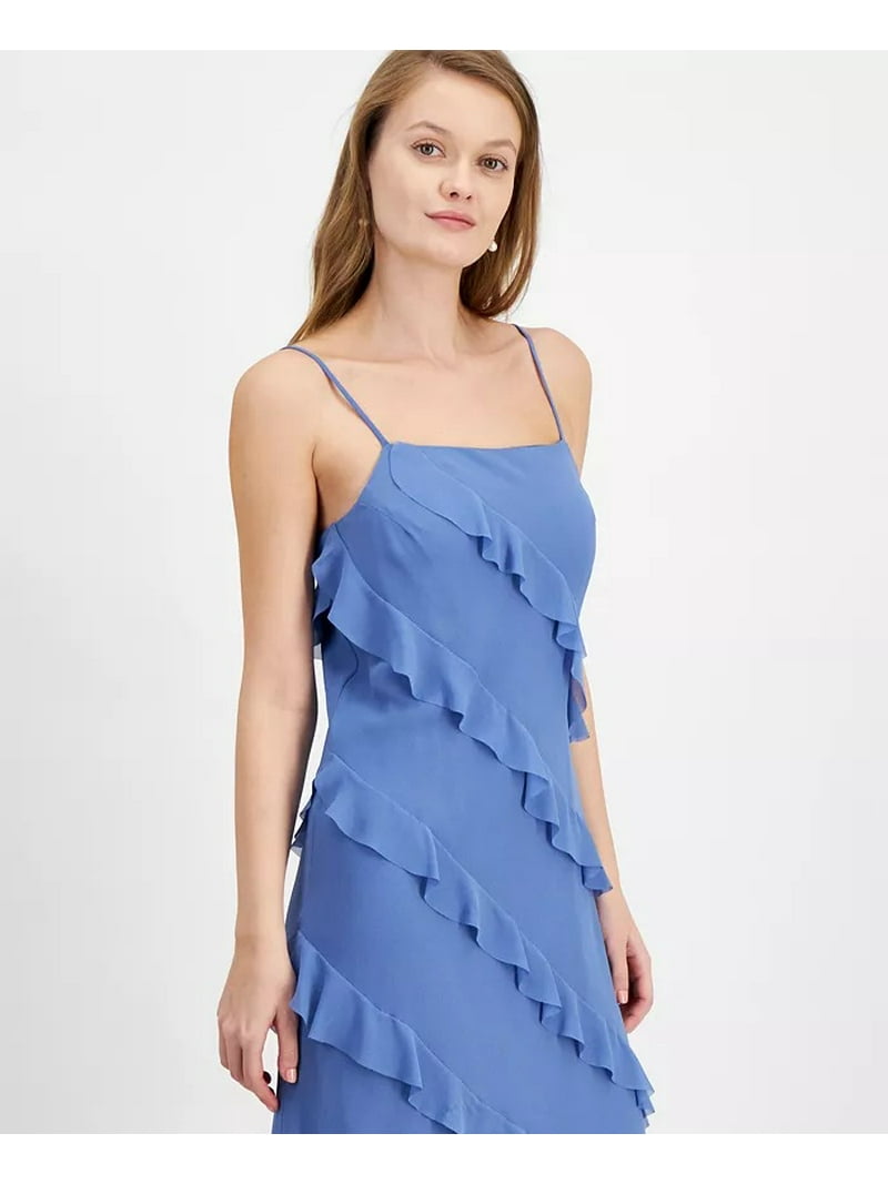Lucy Paris BLUE Women's Daria Bias-Ruffled Maxi Slip Dress, US Small -  Walmart.com