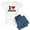 With Blue Strpe Pant, variant on CafePress - I Heart Jesus Women's Light Pajamas - Women's Short Sleeve Print T-Shirt and Pants Light Cotton Pajama Set