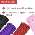 thumbnail image 2 of Tutuviw Soft Cotton Rope for Beginners and Experienced Riggers,Soft Ropes for Simple and Complex Knots,Easy to DIY for Daily Using,Durable Natural Cotton Rope,33Ftx8mm, Pink, 2 of 8