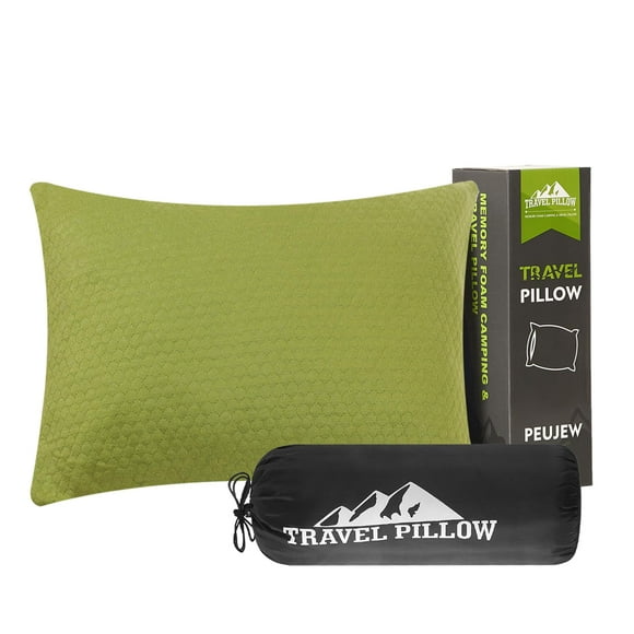 Almohada viscoelástica para acampar PEUJEW HT02004GRM Verde aguacate