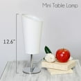 thumbnail image 7 of Mod Lighting and Decor Mini Table Lamp with Angled Shade - 12.5" - Silver and White, 7 of 7