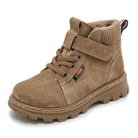 

Boys Winter Martin Boots Skid Resistant Wear Resistant Warm Keeping Fashion Cotton Shoes Outdoor Walking Shoes