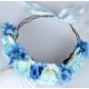 thumbnail image 2 of Corona de flores de rosas JanHm Diadema Tocado floral Boho Azul, 2 of 5