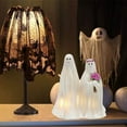 thumbnail image 5 of XGFHYJEH Halloween Ghost Skeleton Decorations Indoor Outdoor, Halloween Tabletop Decoration Ornament Resin Ghost With Lights, Halloween Scary Props Decor for Home Outside Yard Lawn Garden Party, 5 of 6