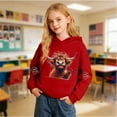 thumbnail image 6 of WAYUTE Girls Sweatshirts Boys Cow Print Cute Hooded Sweatshirt Soft Casual Pullover with Pocket for Kids, 6 of 6