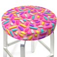 thumbnail image 3 of Disketp Colorful Donuts 1 Funda Redonda para Taburete, Funda de Cojín para Silla de Bar Suave y Elástica-13 inch, 3 of 7