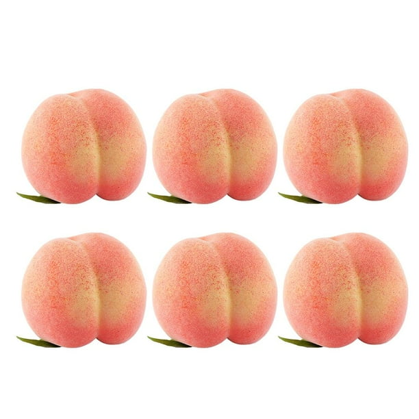 Melocotones Artificiales Simulación Melocotones Frutas Accesorios Vívidos Para El Hogar Tienda De Frutas Supermercado Decoración De Escritorio 6 Uds Vogacara HA043571-01