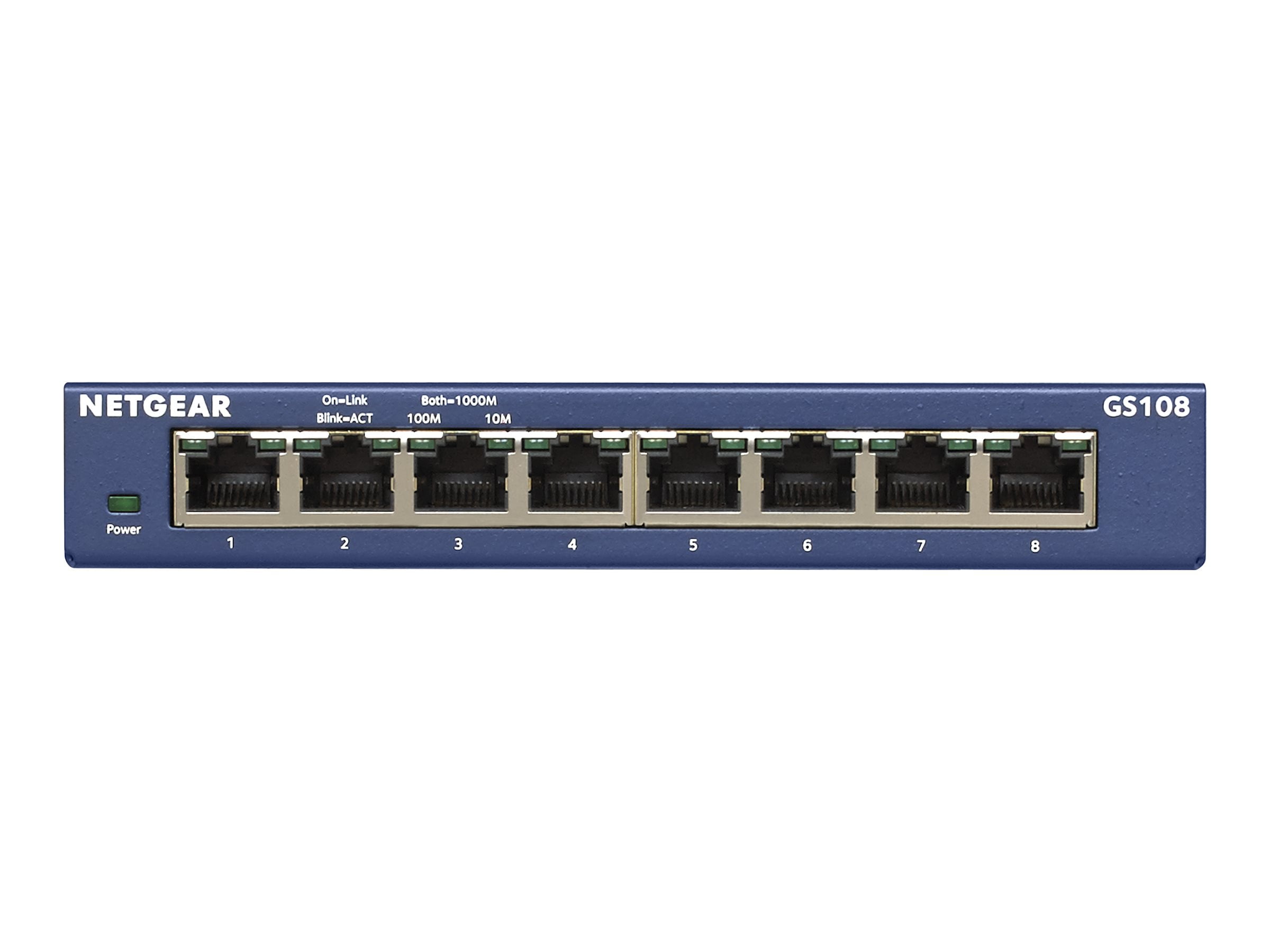 NETGEAR ProSafe 8-Port Gigabit Desktop Switch (GS108-400NAS)