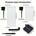 thumbnail image 4 of 1pc Solar Meteor Rain Lights, Outdoor Waterproof Solar String Lights, 8 Tube 192LEDs/288LEDs Solar Christmas Tree Lights For Tree Wedding Xmas Holiday Party Patio, 4 of 5
