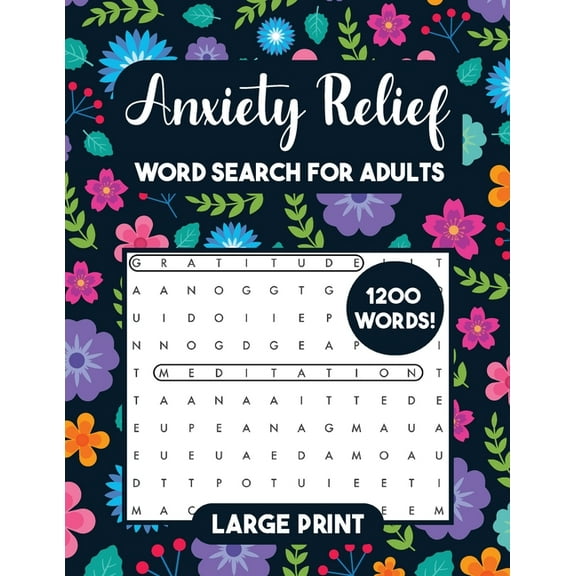 Anxiety Relief Word Search for Women Large Print: Relaxation Activity Book for Women, (Paperback)