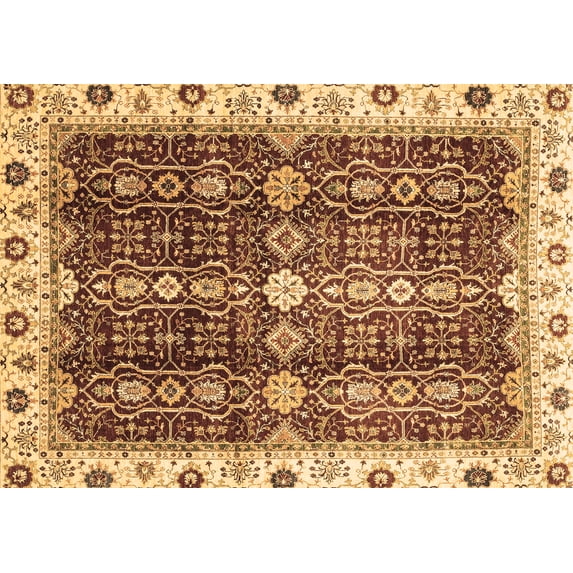 Ahgly Company Indoor Rectangle Oriental Brown Traditional Area Rugs, 6' x 9'